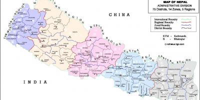 Непал све окружни мапи