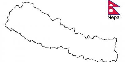 Карта Непала контура