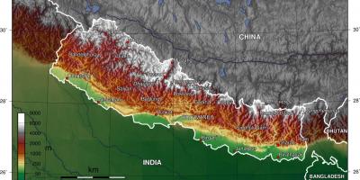 Сателитска Карта Непал