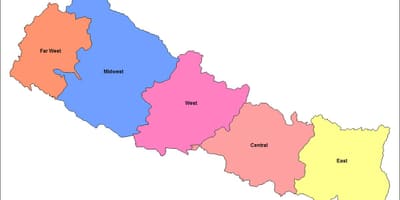 Мапа Источне области развоја Непала